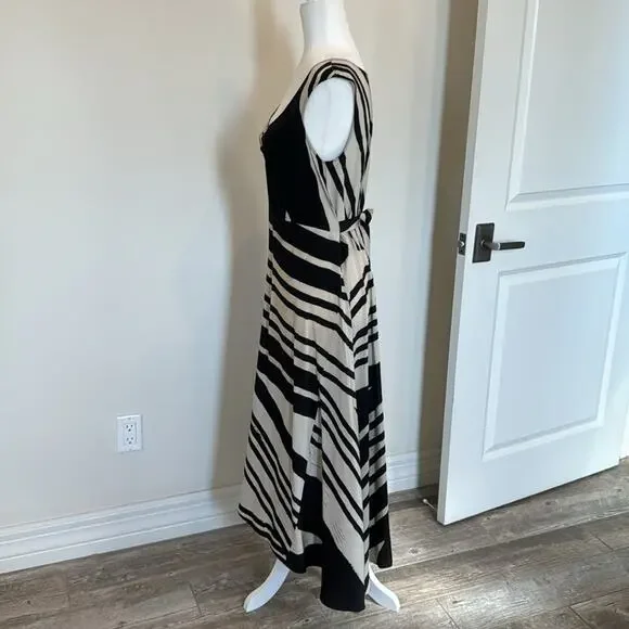 Black and Cream Tracy Reese Midi Dress - Size Small - Picture 3 of 6